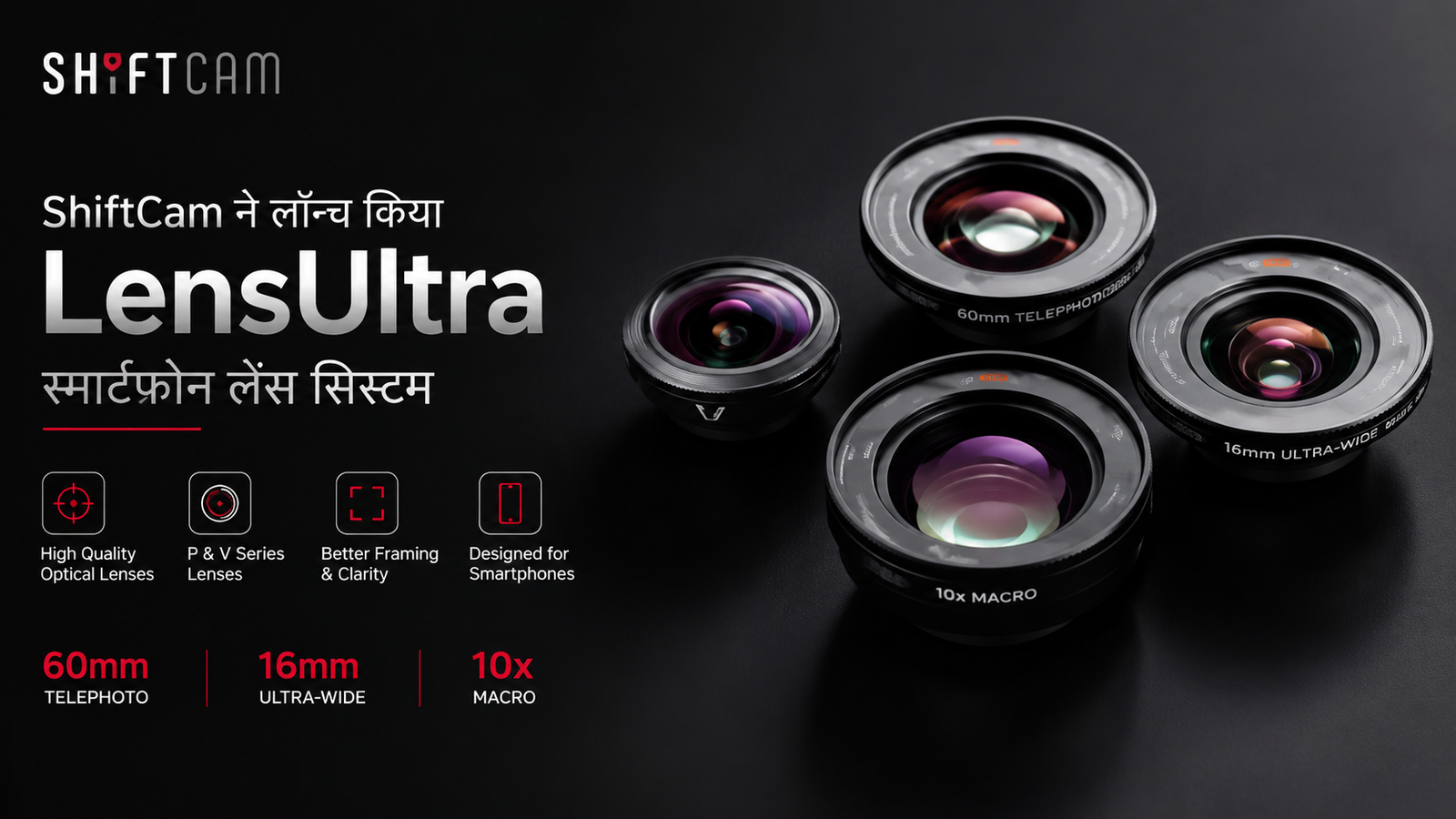 ShiftCam ने लॉन्च किया LensUltra स्मार्टफोन लेंस सिस्टम